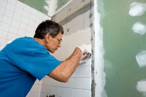 Tiling The Bathroom Tub Enclosure